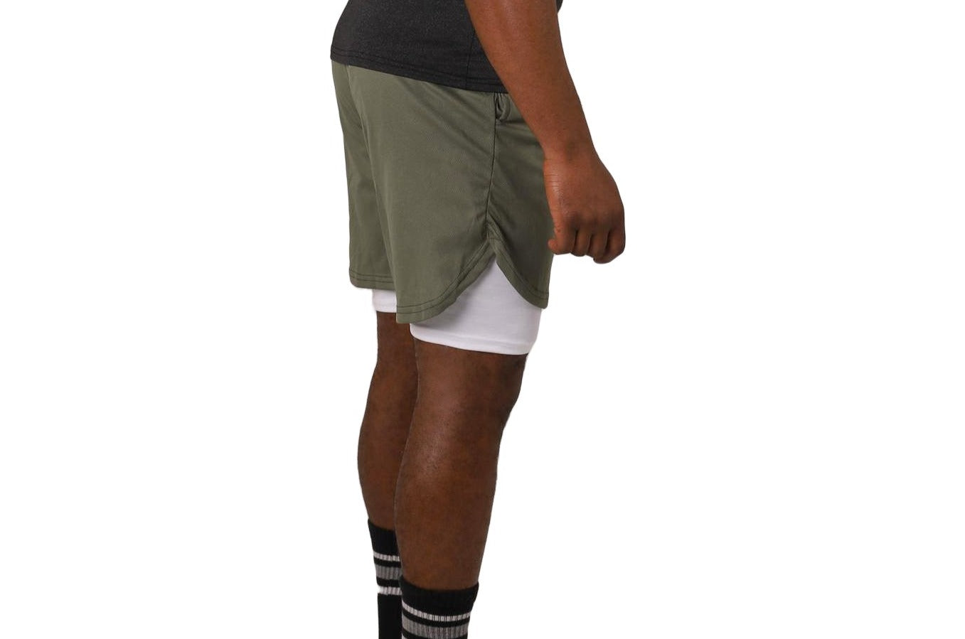 SA 2-Layer Khaki Green Shorts