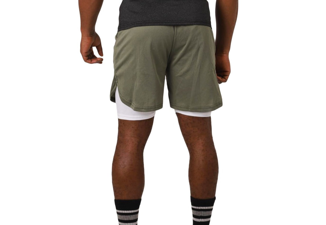 SA 2-Layer Khaki Green Shorts
