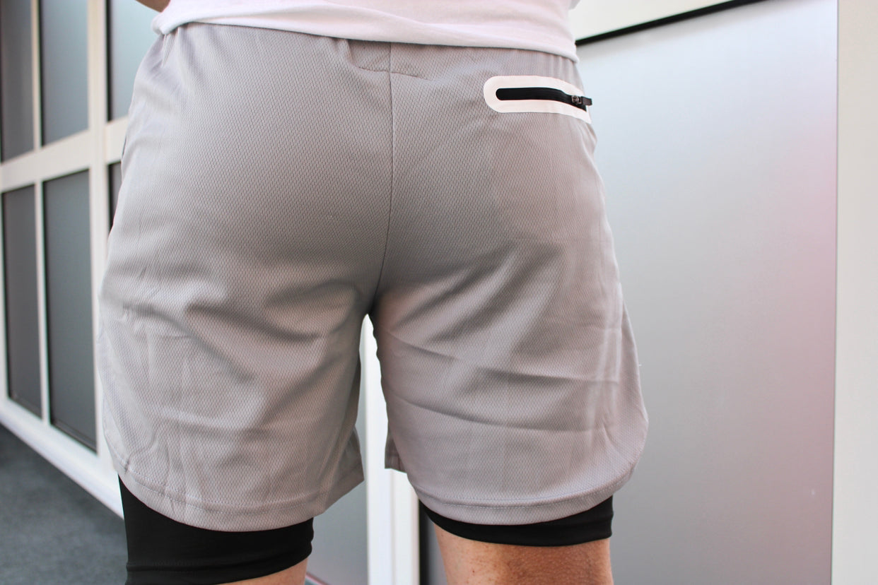 SA 2-Layer Grey Shorts
