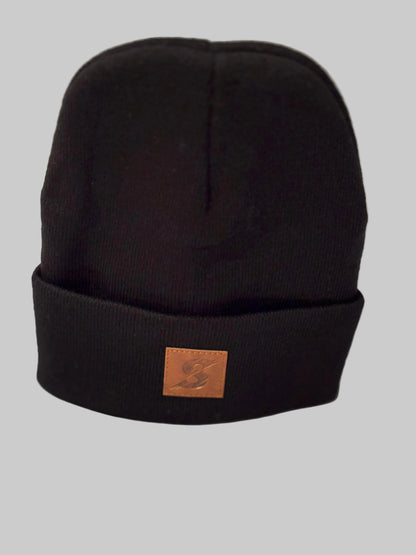 Sculpture premium 100% acrylic beanie hat black