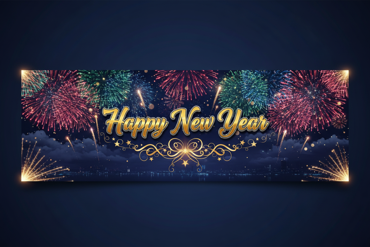 happy new year Sculpture Active