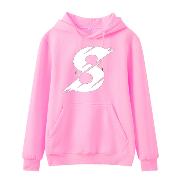 front baby pink activewear gym hoodie Sculpted-white-edition